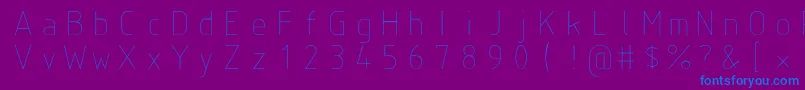 フォントIsoct3 – 紫色の背景に青い文字