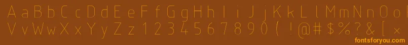 Isoct3 Font – Orange Fonts on Brown Background