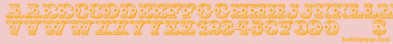 WildWestUsa Font – Orange Fonts on Pink Background