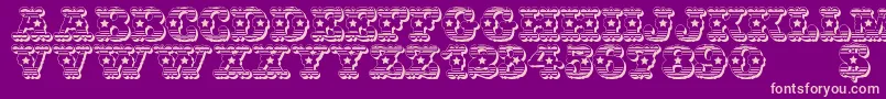 WildWestUsa Font – Pink Fonts on Purple Background