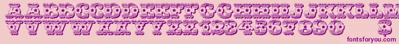 WildWestUsa Font – Purple Fonts on Pink Background