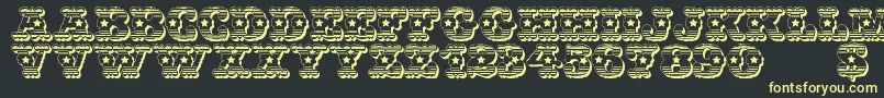 WildWestUsa Font – Yellow Fonts on Black Background