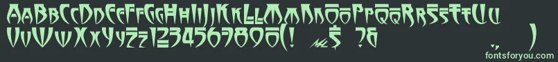 Stormbringer Font – Green Fonts on Black Background