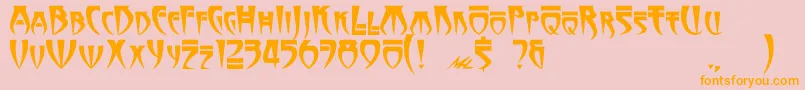 Stormbringer Font – Orange Fonts on Pink Background