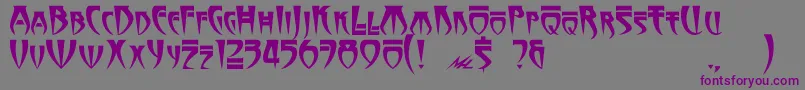 Stormbringer Font – Purple Fonts on Gray Background