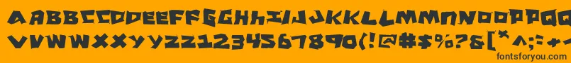 fuente CroMagnumJagged – Fuentes Negras Sobre Fondo Naranja