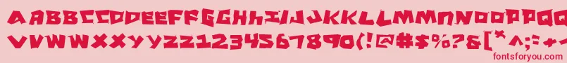 CroMagnumJagged Font – Red Fonts on Pink Background