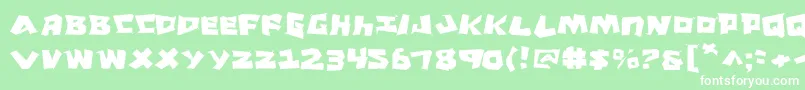 CroMagnumJagged Font – White Fonts on Green Background