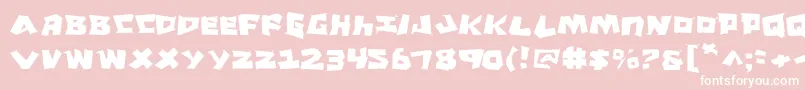 CroMagnumJagged Font – White Fonts on Pink Background