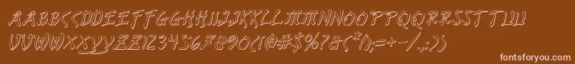 More about Bushidosi Font Bushidosi Font – Pink Fonts on Brown Background