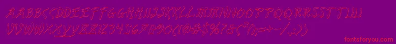 Bushidosi Font – Red Fonts on Purple Background