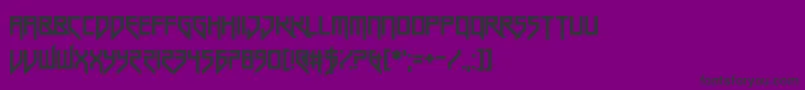 フォントChemicalSuperior – 紫の背景に黒い文字