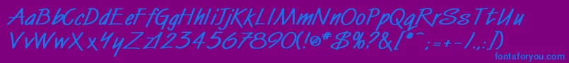 Шрифт WindmillBold – синие шрифты на фиолетовом фоне