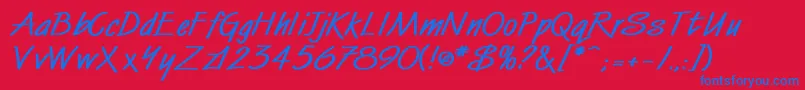 WindmillBold Font – Blue Fonts on Red Background