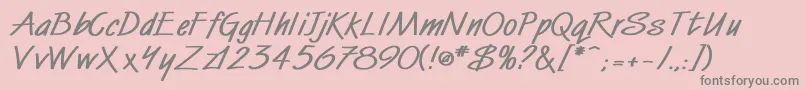 WindmillBold Font – Gray Fonts on Pink Background