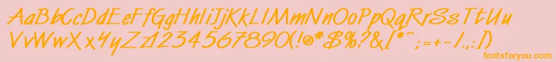 WindmillBold Font – Orange Fonts on Pink Background