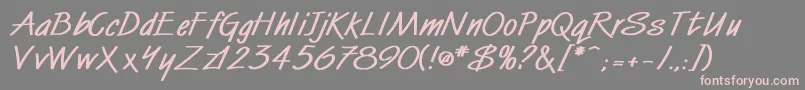 フォントWindmillBold – 灰色の背景にピンクのフォント