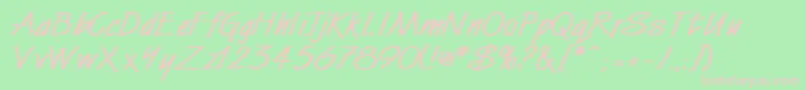 WindmillBold Font – Pink Fonts on Green Background