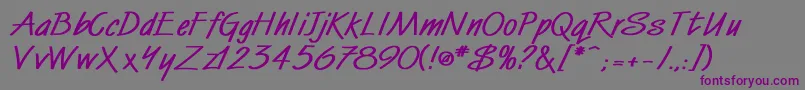 WindmillBold Font – Purple Fonts on Gray Background