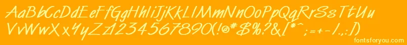 WindmillBold Font – Yellow Fonts on Orange Background