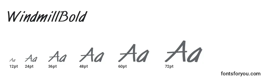 WindmillBold Font Sizes