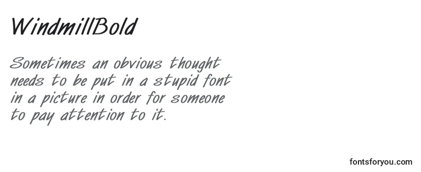 Review of the WindmillBold Font