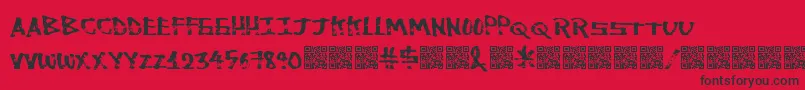 Marquez Font – Black Fonts on Red Background