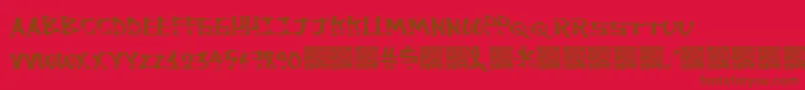 Weitere Informationen zur Marquez-Schriftart Marquez-Schriftart – Braune Schriften auf rotem Hintergrund