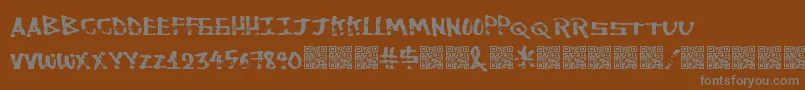 Weitere Informationen zur Marquez-Schriftart Marquez-Schriftart – Graue Schriften auf braunem Hintergrund