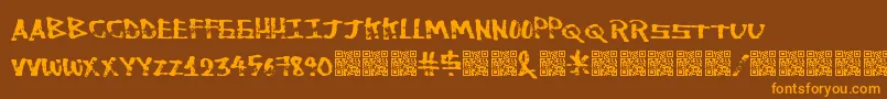 Marquez Font – Orange Fonts on Brown Background