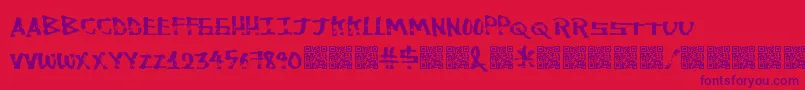 Marquez Font – Purple Fonts on Red Background