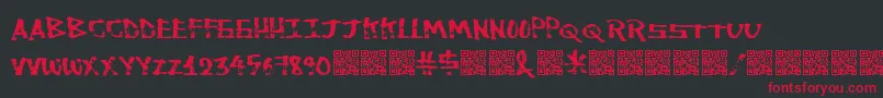 Marquez Font – Red Fonts on Black Background