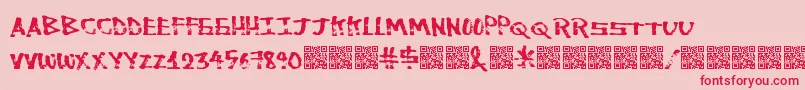 Marquez Font – Red Fonts on Pink Background