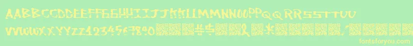 Marquez Font – Yellow Fonts on Green Background