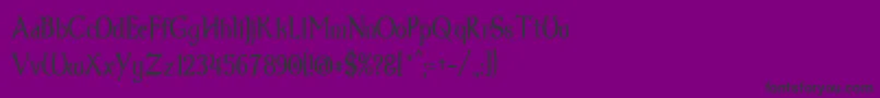 Dumbledor1Thin Font – Black Fonts on Purple Background