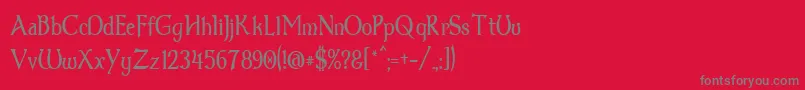 Dumbledor1Thin Font – Gray Fonts on Red Background