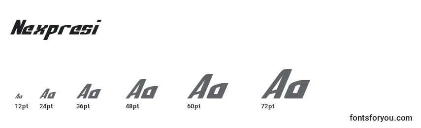 Nexpresi Font Sizes