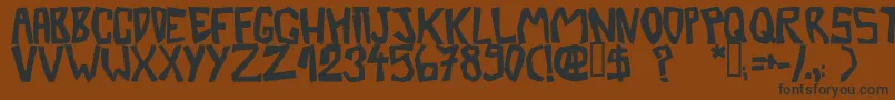 Шрифт BarberatwistedOpaque – чёрные шрифты на коричневом фоне