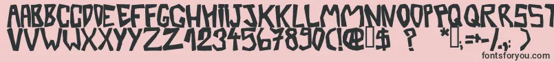 Шрифт BarberatwistedOpaque – чёрные шрифты на розовом фоне