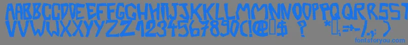Шрифт BarberatwistedOpaque – синие шрифты на сером фоне