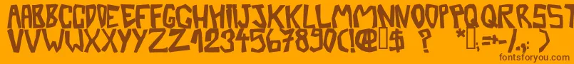 BarberatwistedOpaque Font – Brown Fonts on Orange Background