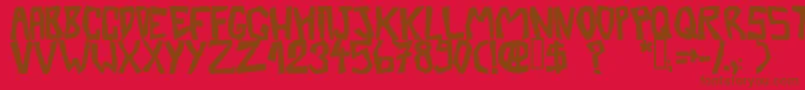 BarberatwistedOpaque Font – Brown Fonts on Red Background