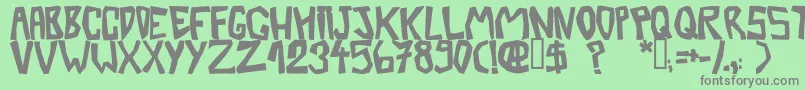 Шрифт BarberatwistedOpaque – серые шрифты на зелёном фоне