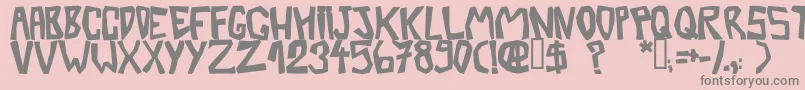 Шрифт BarberatwistedOpaque – серые шрифты на розовом фоне