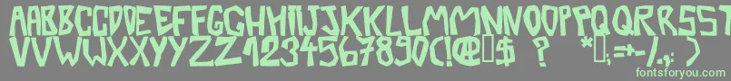 Шрифт BarberatwistedOpaque – зелёные шрифты на сером фоне