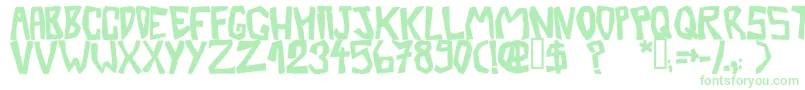 BarberatwistedOpaque-Schriftart – Grüne Schriften auf weißem Hintergrund
