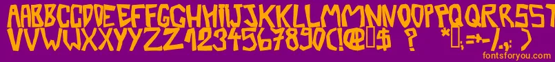 BarberatwistedOpaque Font – Orange Fonts on Purple Background