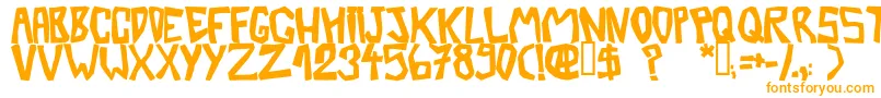BarberatwistedOpaque-Schriftart – Orangefarbene Schriften