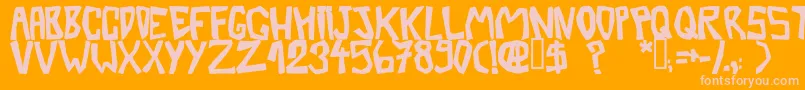 BarberatwistedOpaque Font – Pink Fonts on Orange Background