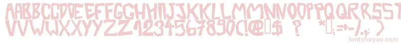 Шрифт BarberatwistedOpaque – розовые шрифты на белом фоне